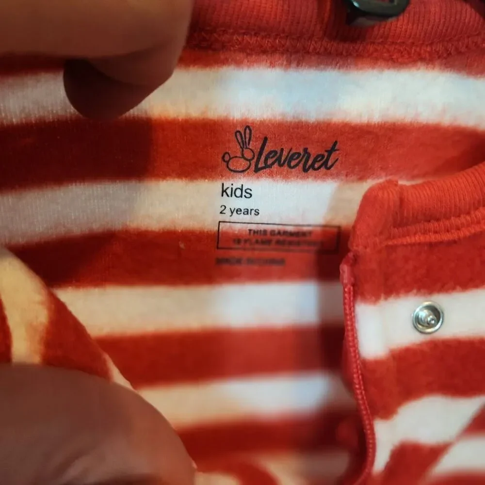 Leveret‎ Striped Footed Pajamas 2 Year Old